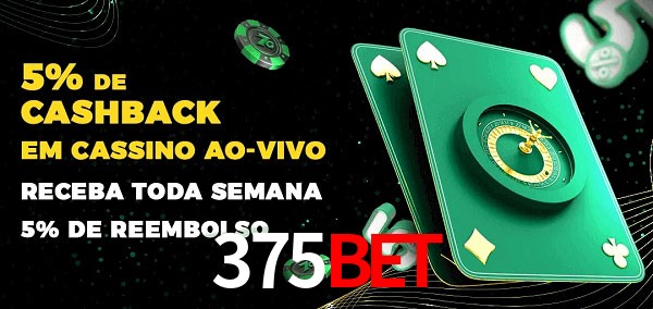 Promoções do cassino ao Vivo 375BET